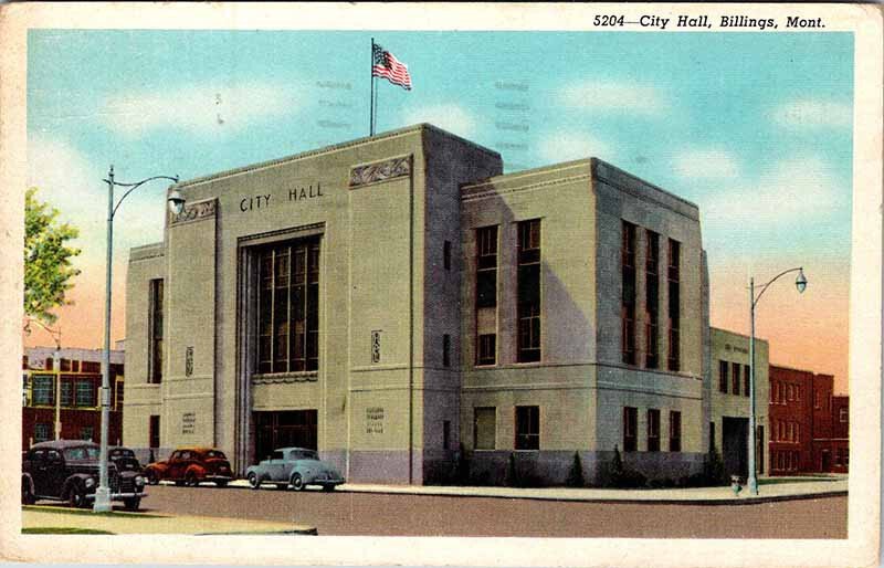 Postcard BUILDING SCENE Billings Montana MT AM1105