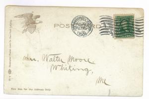 Hartford, Connecticut to Whiting, Maine used undivided back PC 1906, Capitol