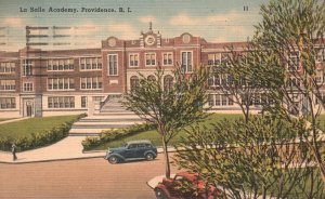 Vintage Postcard 1942 La Salle Academy School Building Providence Rhode Island