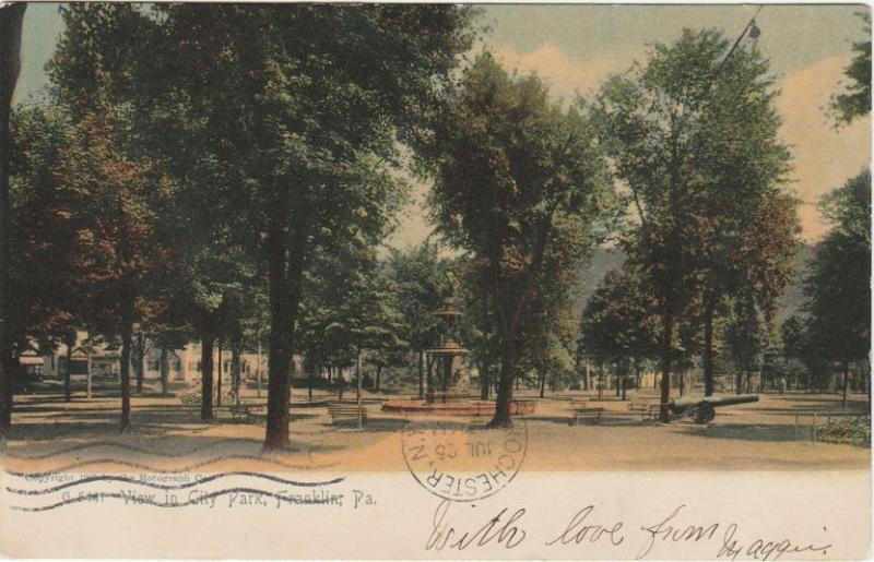 View in City Park - Franklin PA, Pennsylvania - pm 1906 - UDB