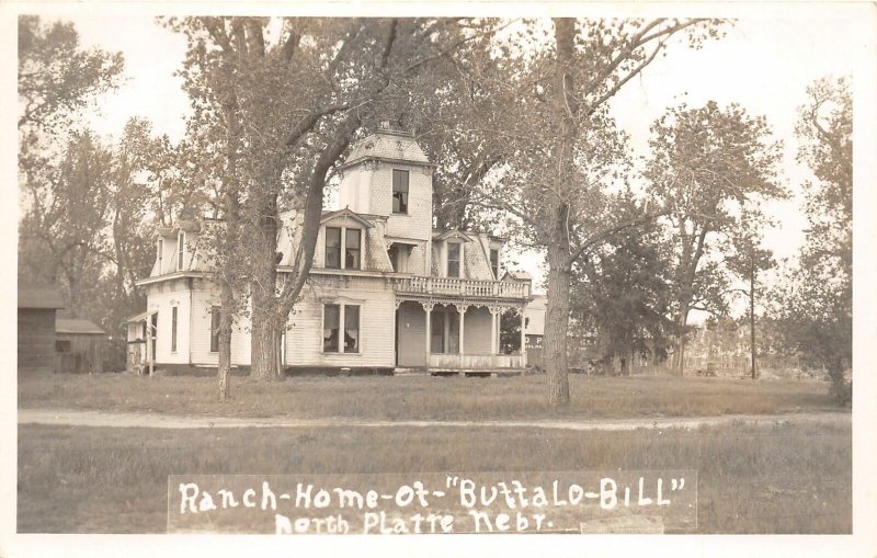 F53/ North Platte Nebraska RPPC Postcard c1930s Buffalo Bill Residence