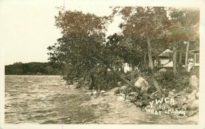 Iowa Lake Okoboji 1920s RPPC Photo Postcard YWCA Waterfront 22-3849