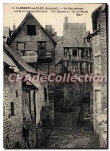 Old Postcard CAUDEBEC En Caux Old Houses On The River St. Gertrude