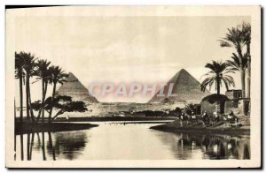 Old Postcard Egypt Cairo Egypt at the Pyramids Flood