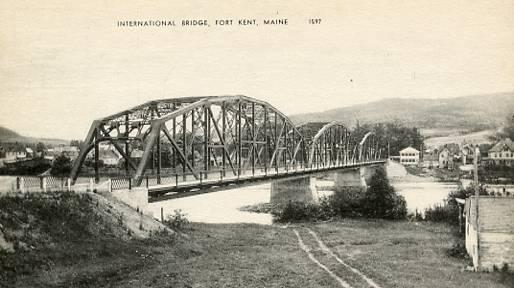 ME - Fort Kent, International Bridge to Clair, New Brunswick, Canada