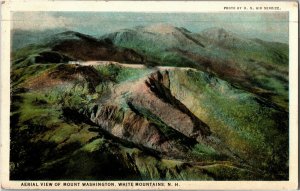 Aerial View of Mount Washington, White Mountains NH Vintage Postcard E79