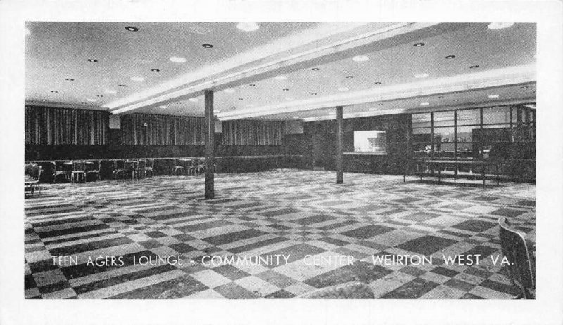 Weirton West Virginia Community Center Teen Agers Lounge Postcard AA60807