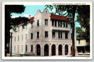 Lakeside Ohio~Administration Building~Posters~Sandwich Sign~1929 Postcard