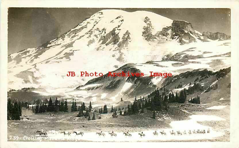 Washington~Mont Rainier Depuis Pinnacle Peak~ Ellis Photo Postale