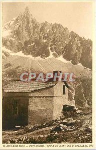 Old Postcard Chamonix-Mont Blanc Montanvert temple of nature and needle Dru