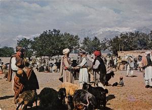 BR49652 Market day in a village near kabul    Afghanistan