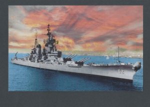 Post Card USS New Jersey BB-62 Launched On The One Year Anniversary Of Japans--