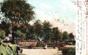 Vintage Postcard 1909 Jones Park Recreation Area Fountain Rochester New York NY