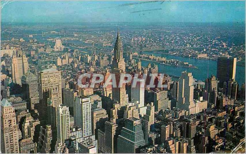 Postcard Modern New York Looking Northeast from Empire State Building Observa...