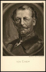 Germany WWI General von Einem Artist Signed Portrait Ostpreussenhilfe Eas G77416