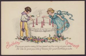 Birthday Greetings,Boy and Girl,Cake