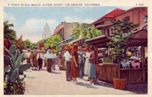 A TOUCH OF OLD MEXICO OLVERA STREET LOS ANGELES, CA outdoor market 1937