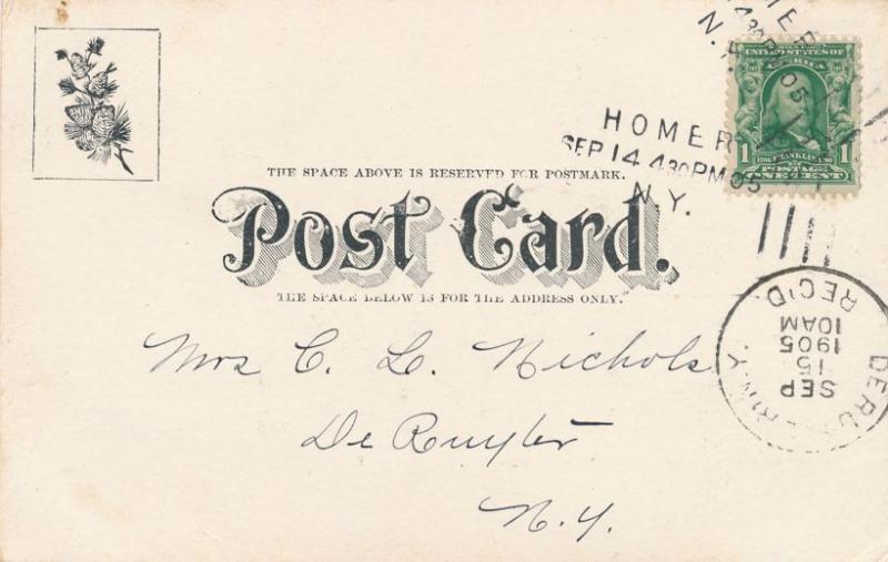 Homer Cortland County NY New York David Harum's Home on South Main Street pm1905