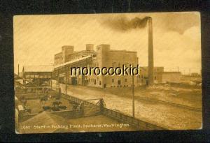 SPOKANE WA EARLY USED POSTCARD STANTON MEAT PACKING PLANT SEPIA COLRED - ARMOUR