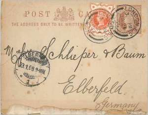 Entier Postal Stationery Postal Great Britain Great Britain 1899 London to El...