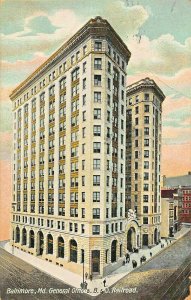 BALTIMORE MD~B & O RAILROAD OFFICES~1909 OTTENHEIMER PUBL POSTCARD