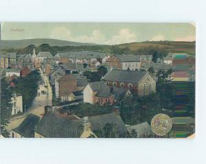 Aerial View Of Town Cardigan - Aberteifi - County Of Ceredigion Wales UK F5533