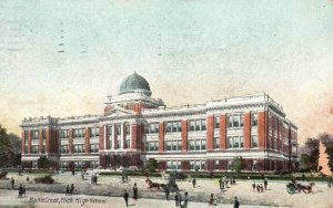 Vintage Postcard 1910's High School Campus Building Battle Creek Michigan MI