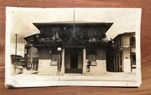 1919 Vintage RPPC Panama Canal Postcard Early French Ligation Building Unposted