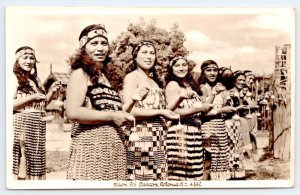 Rotorua New Zealand~Maori Poi Dancers-Beautiful Young Women~Photo Postcard*