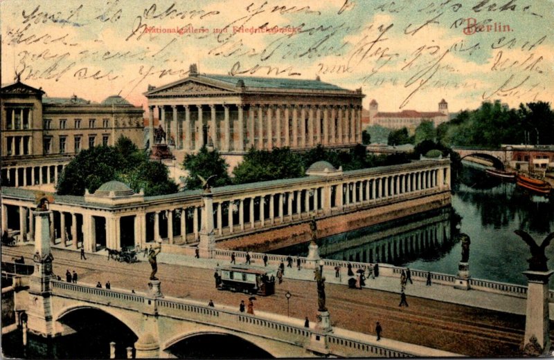 Germany Berlin Nationalgalleria und Friedrichsbruecke 1906