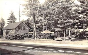 Saco ME Kings Cabins On US 1 Old Car Real Photo Postcard