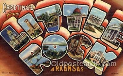 Little Rock, Arkansas Large Letter Town 1950 postal used 1950