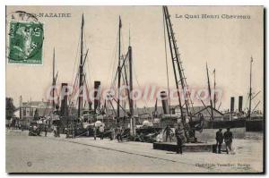 Postcard Old St Nazaire Le Quai Henri Chevreau