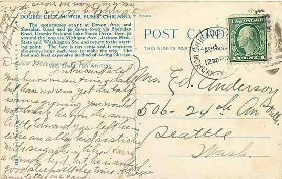 IL, Chicago, Illinois, Double Deck Motor Bus, Max Rigot R-50414