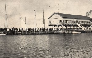 Vintage Postcard 1909 Yachting Pier at the Inlet Atlantic City New Jersey NJ