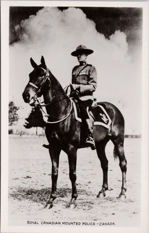 Royal Canadian Mounted Police RCMP Mountie Horse Gowen Sutton RPPC Postcard H46