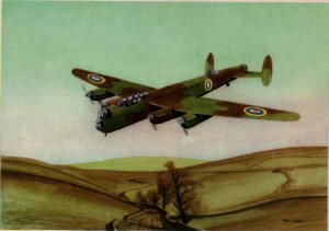 Avro Lancaster Aircraft Vintage Postcard BS16