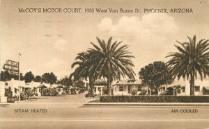 Postcard Arizona Phoenix McCoy's Motor Court Associated Service 1943 23-7030
