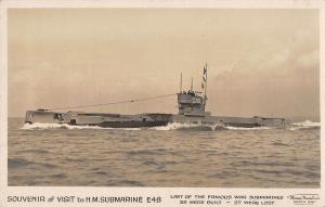 BR100080 h m submarine e 48 real photo military militaria uk