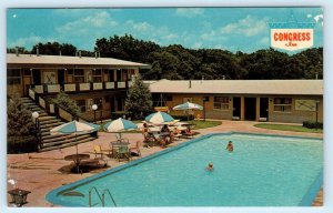 OKLAHOMA CITY, OK ~ Roadside ROUTE 66 ~ CONGRESS INN Motel c1960s  Postcard