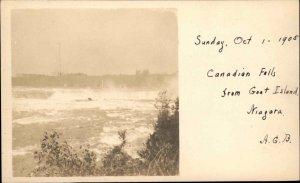 Niagara Falls Ontario ONT Canadian Falls Real Photo c1910 Postcard