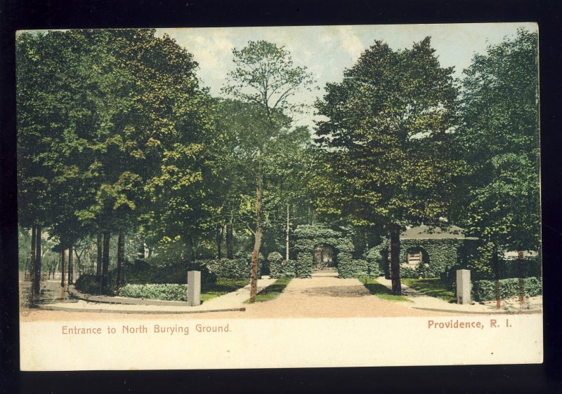 Providence, Rhode Island/RI Postcard, Entrance To North Burying Ground