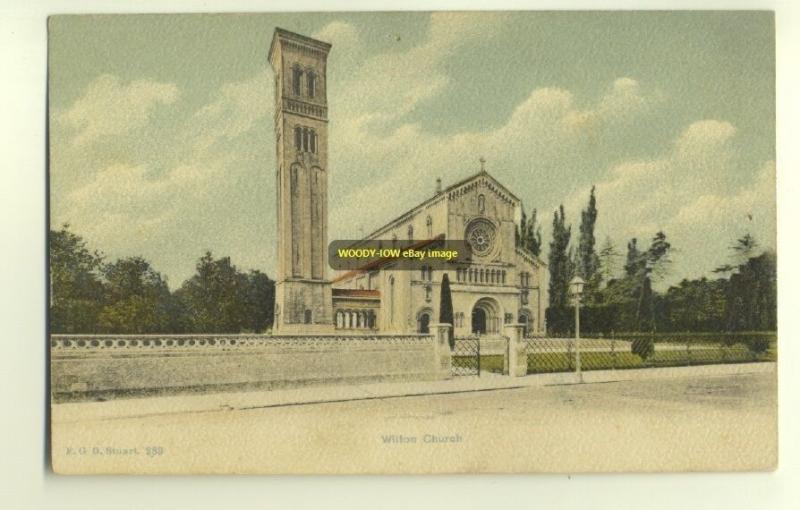 cu1244 - Wilton Church , Wiltshire - FGO Stuart  postcard