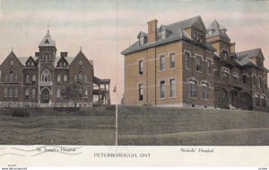 PETERBOROUGH, Ontario, Canada, 1900-10s; St. Joseph's Hospital & Nicholls' Ho...