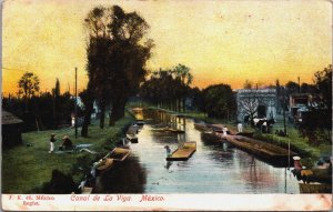 Mexico Canal de La Viga Ecatepec de Morelos Vintage Postcard C204