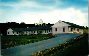 Vtg 1950s Cloverleaf Motel Harrisburg Pennsylvania PA Unused Chrome Postcard