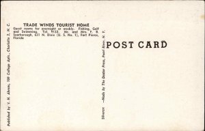 Trade Winds Tourist Home Fort Pierce, FL   c1930s Postcard