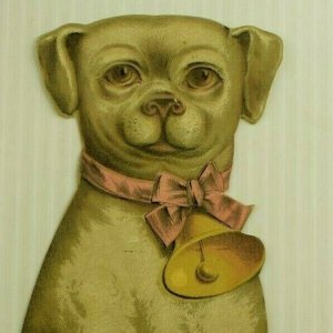 1880's-90's Die-Cut Cute Dog C.B Bogue Soap Chinese Man Long Braid 7C