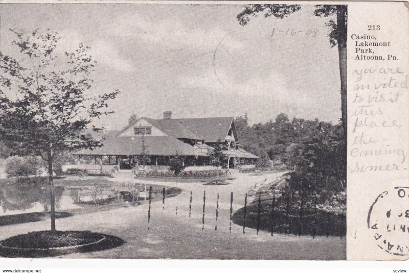 Casino , Lakemont Park, ALTOONA , Pennsylvania , PU-1908