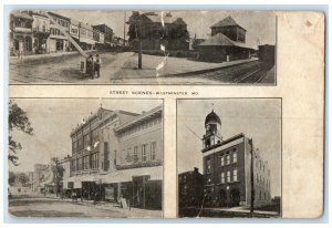 c1905 Street Scenes Westminster Maryland MD Multiview Posted Antique Postcard